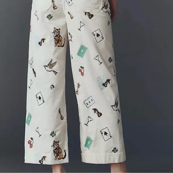 Maeve Cream Corduroy Pants - Picture 2 of 9